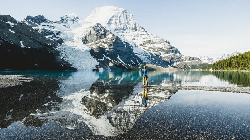Hiking in Mount Robson Provincial Park.