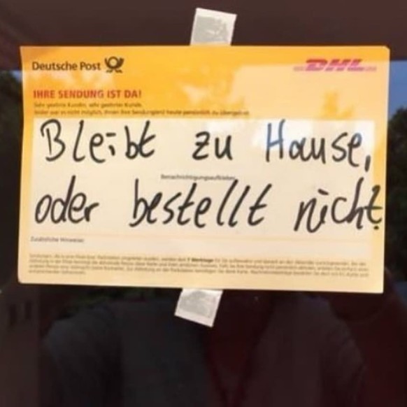 Failed Tuesday: Cheeky postman: Stay home or don't order