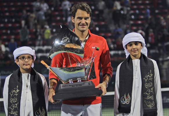 Roger Federer will nach dem Sieg 2014 seine siebte Trophäe in Dubai abholen.
