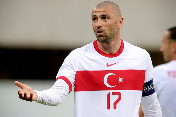 epa09245955 Turkey&#039;s Burak Yilmaz reacts during the International Friendly soccer match between Turkey and Moldova in Paderborn, Germany, 03 June 2021. EPA/FRIEDEMANN VOGEL