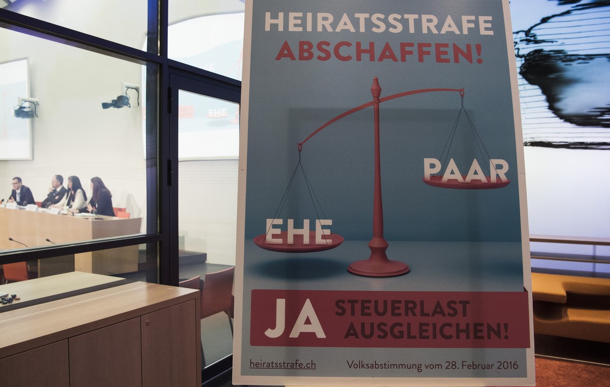 Am 28. Februar stimmt die Schweiz über die Initiative gegen die Heiratsstrafe ab.