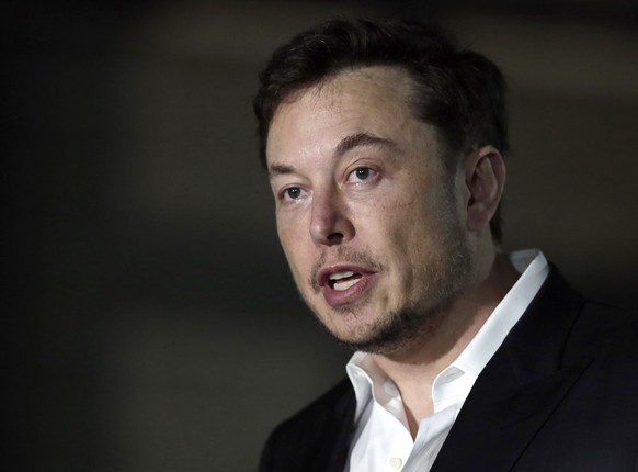 FILE - In this June 14, 2018, file photo, Tesla CEO Elon Musk speaks at a news conference in Chicago. Tesla has announced that Robyn Denholm of Australia&#039;s Telstra will become its new board chair ...