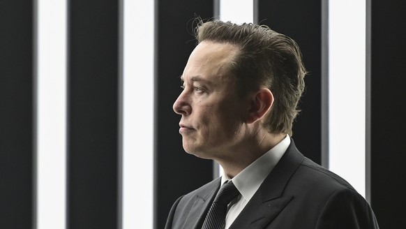 FILE - Elon Musk, Tesla CEO, attends the opening of the Tesla factory Berlin Brandenburg in Gruenheide, Germany, March 22, 2022. Musk, who is now Twitter&#039;s largest shareholder and newly appointed ...