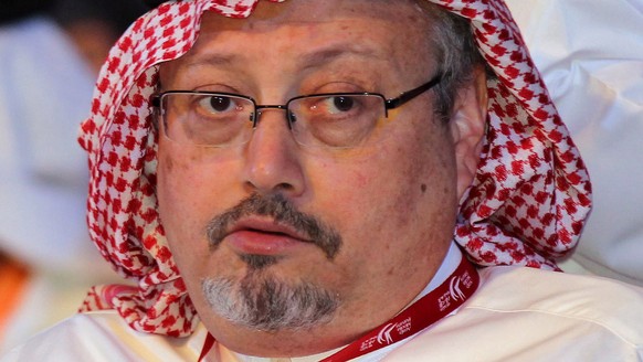 epa07167075 (FILE) - Saudi journalist and former editor-in-chief of the Saudi newspaper Al-Watan Jamal Khashoggi attends the the opening ceremony of 11th edition of Arab Media Forum 2012 in Dubai, Uni ...