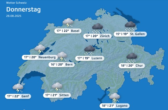 Das Wetter am Donnerstag.