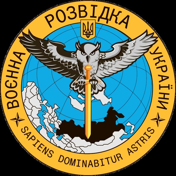Emblem des ukrainischen militärischen Geheimdienstes (HUR). 
https://de.wikipedia.org/wiki/Holowne_uprawlinnja_roswidky_Ministerstwa_oborony_Ukrajiny#/media/Datei:Emblem_of_the_Defense_Intelligence_of ...