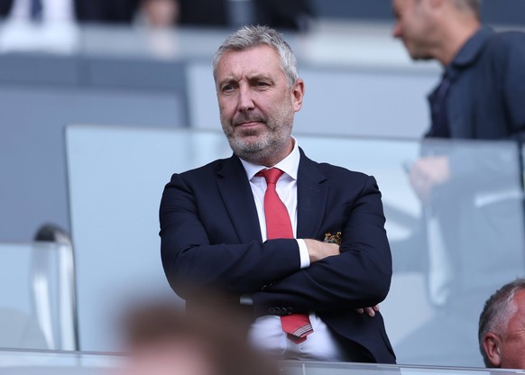 London, England, 24th August 2025. Jason Wilcox, Manchester Unted s technical director during the Fulham vs Manchester United, ManU Premier League match at Craven Cottage, London. Picture credit shoul ...