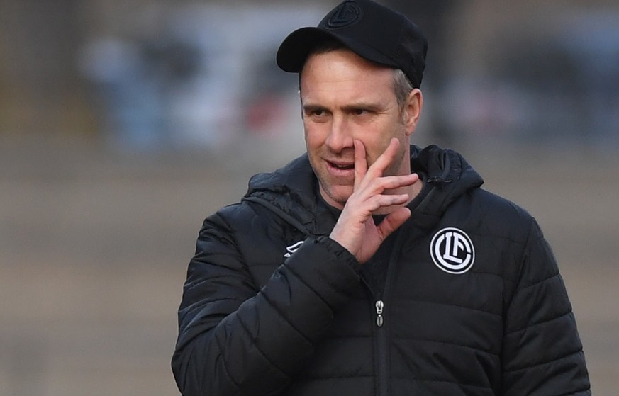 Lugano&#039;s head coach Mattia Croci Torti during the Super League soccer match between FC Lugano and FC Luzern at the Cornaredo stadium in Lugano, on Sunday, 6 January 2022. (KEYSTONE/Ti-Press/Samue ...