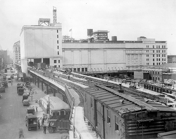 So sah es aus, als auf der High Line Züge fuhren.