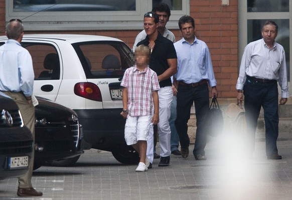 Michael Schumacher mit seinem Sohn Mick 2009 in Ungarn.