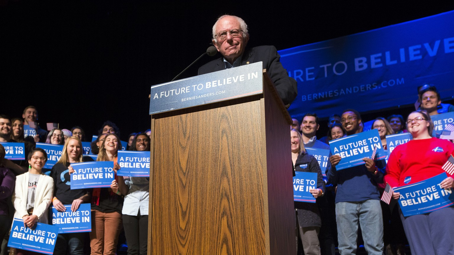 Die Jungen lieben ihn: Bernie Sanders bei einem Auftritt in New Hampshire.