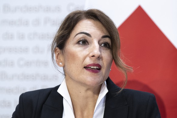 Eva Wildi-Cortes designierte Fedpol Direktorin stellt sich den Medien vor, am Mittwoch, 20. November 2024, in Bern. Wildi-Cortes war bisherige Stellvertreterin von Nicoletta della Valle und arbeitet s ...