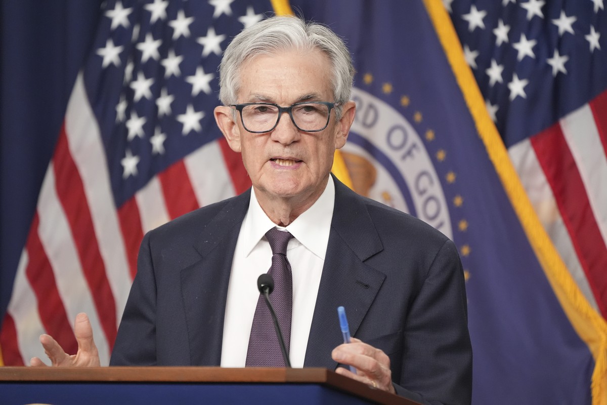 Federal Reserve Chairman Jerome Powell speaks during a news conference following the Federal Open Market Committee meeting, Wednesday, May 7, 2025, at the Federal Reserve in Washington. (AP Photo/Jacq ...