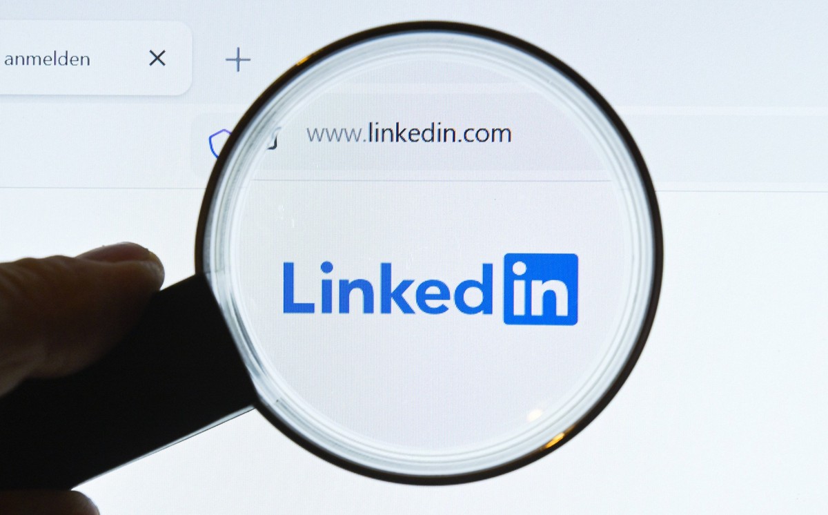 linkedin.de, website, Internet, Lupe, Monitor *** linkedin de, website, internet, magnifying glass, monitor