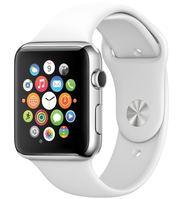 epa04393156 A handout image provided by Apple shows the new Apple Watch introduced during Apple&#039;s launch event at the Flint Center for the Performing Arts in Cupertino, California, USA, 09 Septem ...
