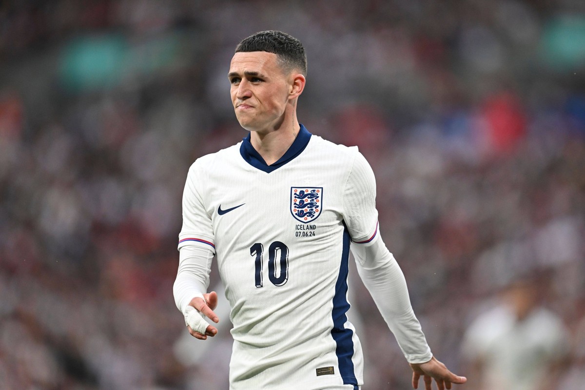 Phil Foden of England England v Iceland, International Friendlies Andy Hooper / Daily Mail England v Iceland, International Friendlies, Wembley Stadium, London, UK - 07 Jun 2024 EDITORIAL USE ONLY No  ...