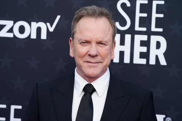 FILE - Kiefer Sutherland arrives at the 29th Critics Choice Awards Jan. 14, 2024, at the Barker Hangar in Santa Monica, Calif. (Photo by Jordan Strauss/Invision/AP, File)
Kiefer Sutherland