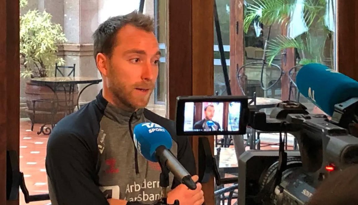 Christian Eriksen sprach heute morgen im Trainingslager in Marbella über seine Rückkehr ins dänische Nationalteam.