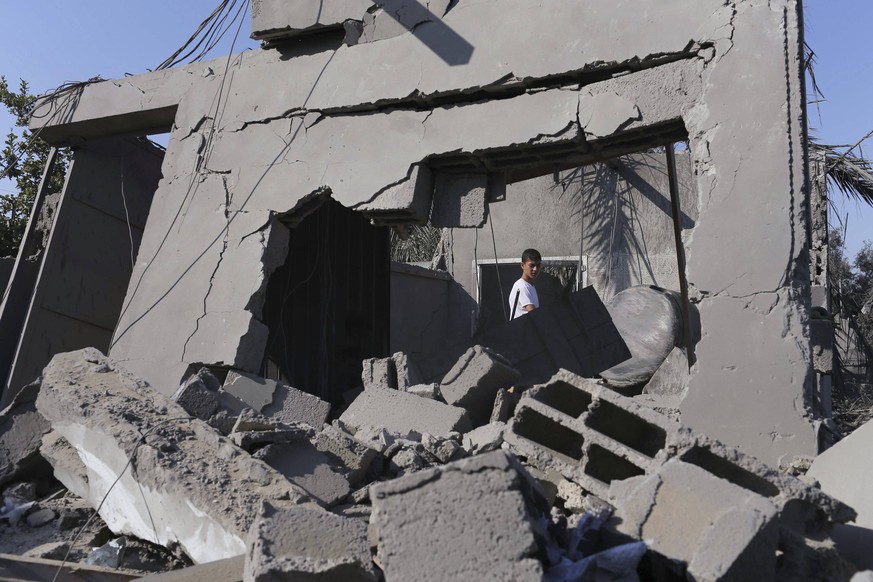 Ein zerstörtes Haus im Gazastreifen.