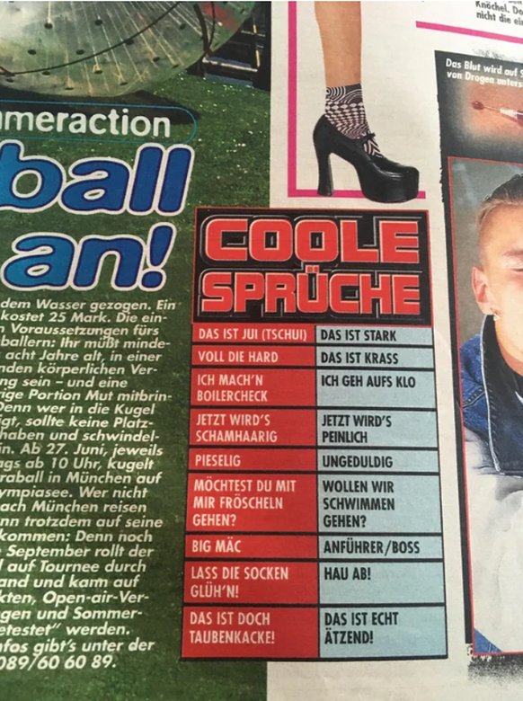 Coole Sprüche aus der Bravo