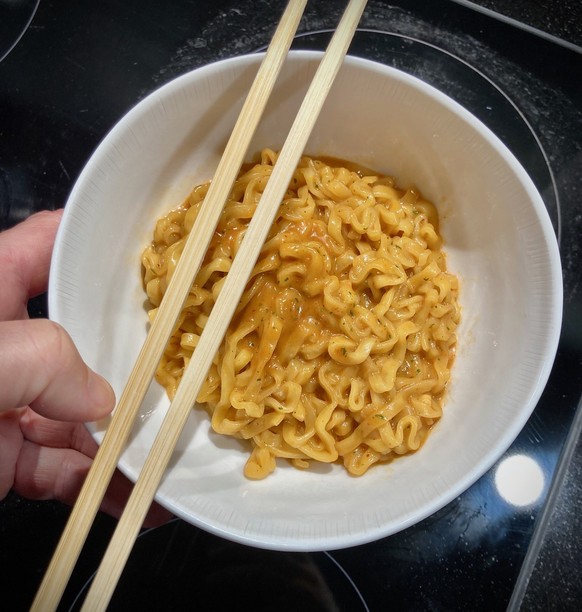 Korean Carbonara buldak hot chicken carbonara instant ramen noodles korea food food noodles korean