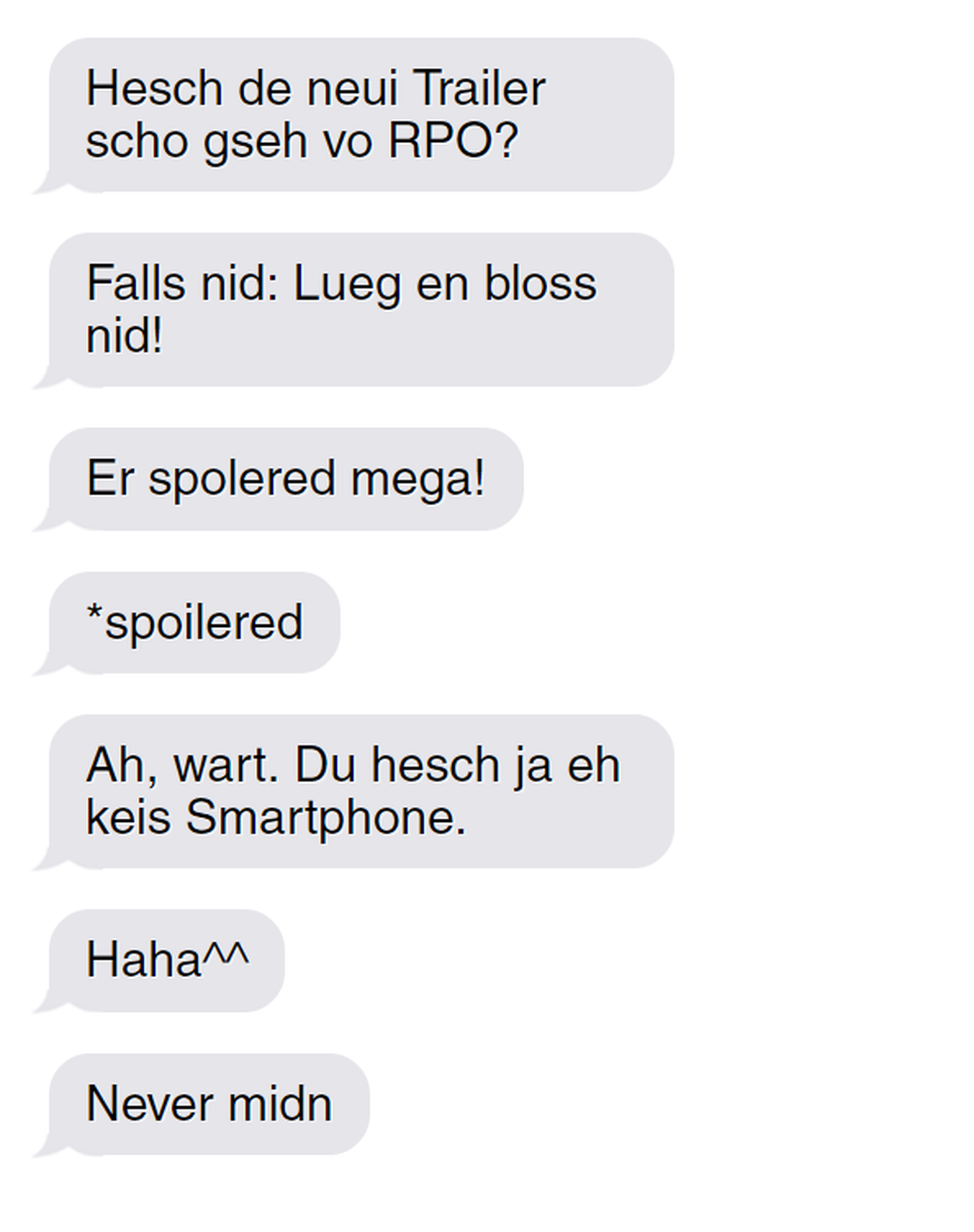 SMS Verlauf