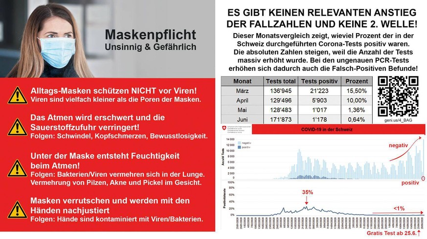 Das ist der Flyer der Maskengegner.