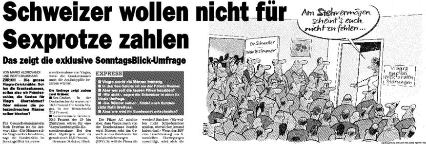 25 Jahre Viagra: Wie 1998 in der Schweiz \u00fcber die Pille berichtet wurde