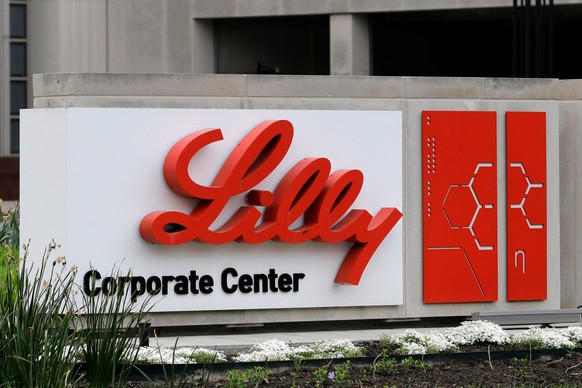 FILE - A sign for Eli Lilly &amp; Co. stands outside their corporate headquarters in Indianapolis on April 26, 2017. (AP Photo/Darron Cummings, File)
Eli Lilly-Manufacturing