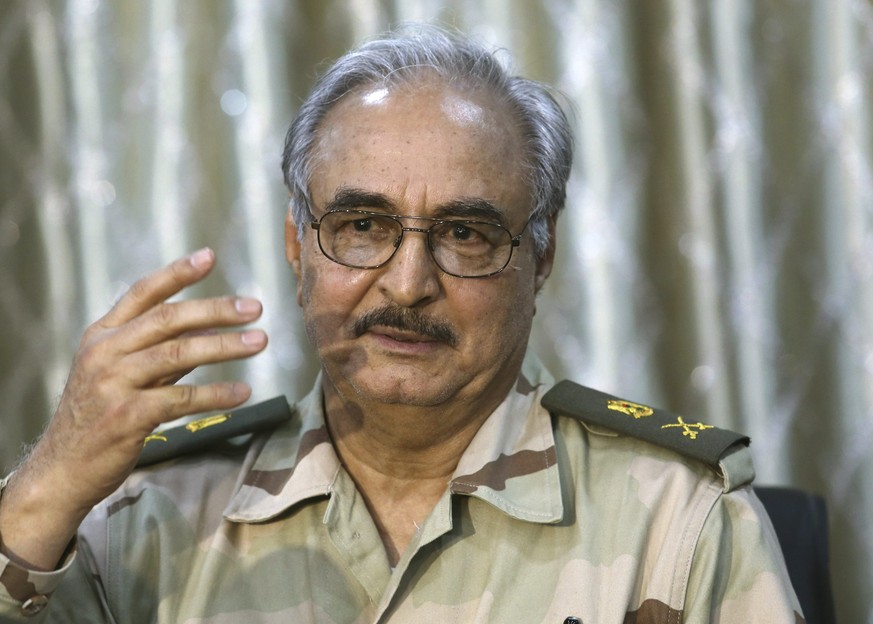 Libyscher Ex-General Chalifa Haftar in Erklärungsnot.