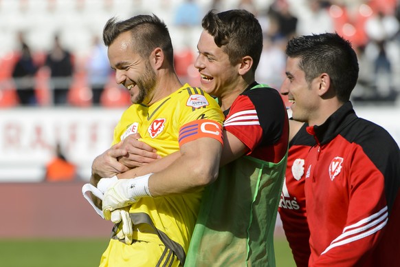 Vaduz feiert seinen Keeper Peter Jehle, der heute eine unüberwindbare Mauer war.