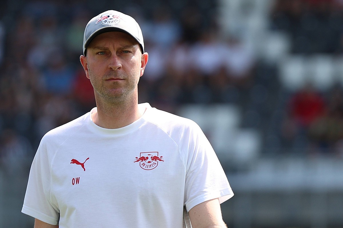 16.08.2025, xrekx, Fussball DFB Pokal 1.Runde, SV Sandhausen - RB Leipzig v.l. Ole Werner Trainer RB Leipzig DFL/DFB REGULATIONS PROHIBIT ANY USE OF PHOTOGRAPHS as IMAGE SEQUENCES and/or QUASI-VIDEO S ...