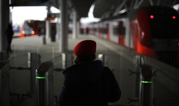 Am Bahnhof in Sotschi ist während der Spiele nicht viel los.