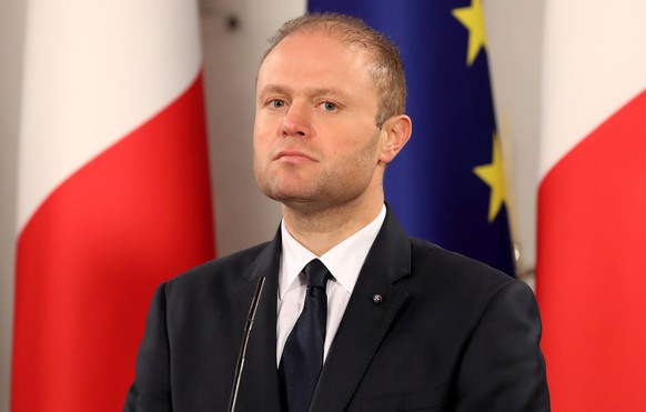 epa08035616 (FILE) Joseph Muscat, Prime Minister of Malta speaks during a press conference at the Auberge de Castille in Valletta, Malta, 08 December 2016 (reissued 30 November 2019). Joseph Muscat an ...