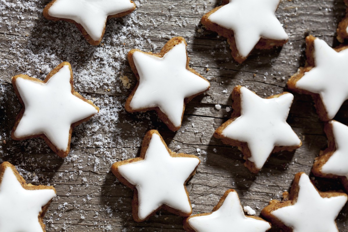 Zimtsterne, Weihnachtskekse, Weihnachten, Plätzchen, Guetzli