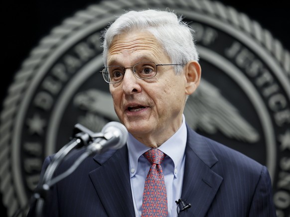 FILE - Attorney General Merrick Garland speaks during an event in Washington, Aug. 2, 2022. The U.S. Department of Justice asked a federal judge this week to bar Idaho from enforcing its near-total ab ...