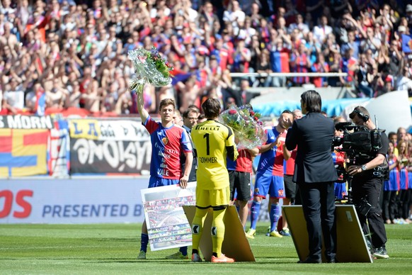 Valentin Stocker bei der Verabschiedung im St. Jakob-Park.