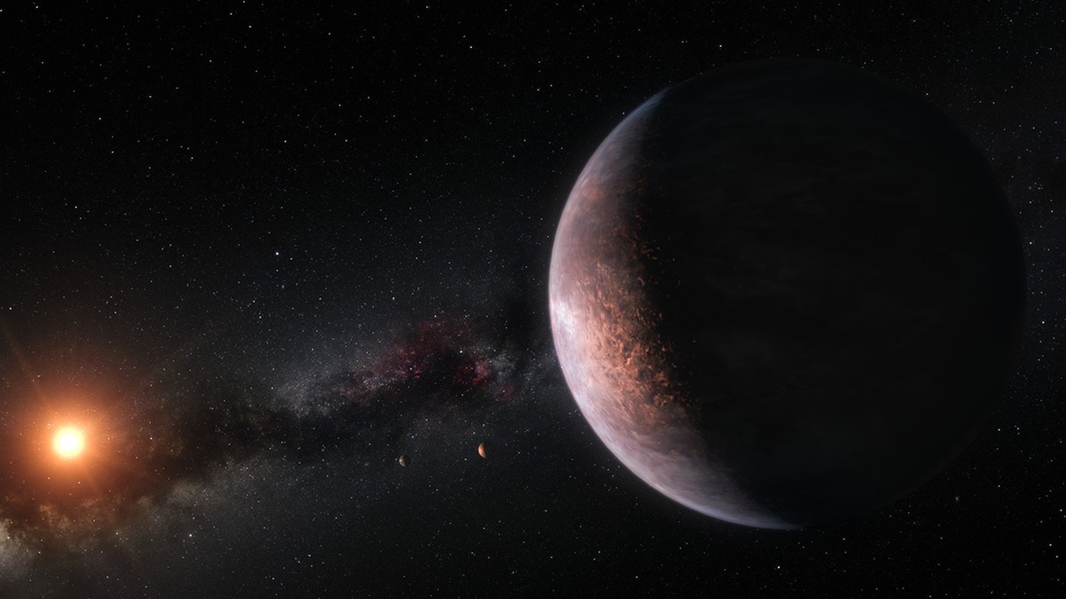Die Planeten im Trappist-1-System, die einen Roten Zwerg umkreisen, sind vermutlich rotationsgebunden. 
https://www.eso.org/public/images/eso1805a/