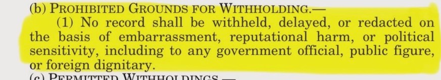 Textstelle aus dem Epstein Files Transparency Act.