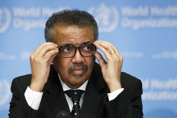 epa08286538 (FILE) - Tedros Adhanom Ghebreyesus, Director General of the World Health Organization (WHO), informs the media about the update on the situation regarding the novel coronavirus (2019-nCoV ...