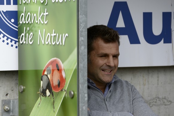 Der Trainer des FC Aarau Sven Christ beim Fussball Super League Meisterschaftsspiel zwischen dem FC Aarau und dem BSC Young Boys, am Sonntag, 15. Maerz 2015, in Aarau. (KEYSTONE/Urs Flueeler)