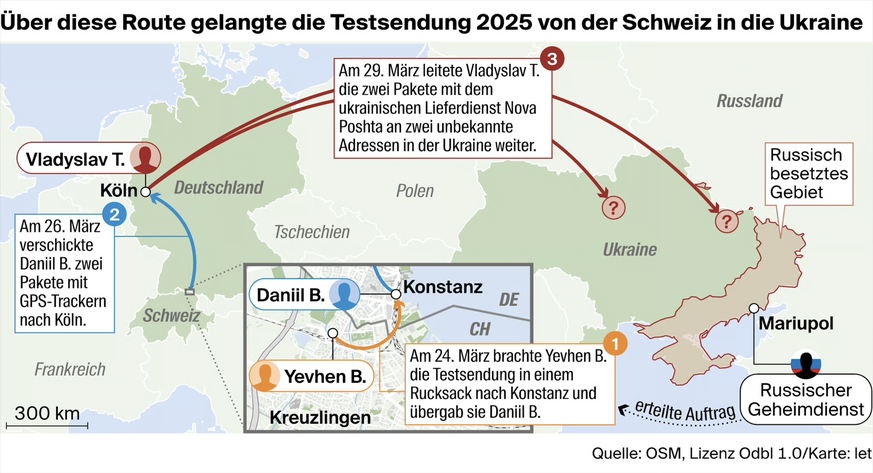 Aargauer Zeitung, 09.02.2026:
Russischer Agent in der Schweiz aufgeflogen: Wollte er Paketbomben verschicken?

Der ukrainische Flüchtling Yevhen B. soll aus Kreuzlingen eine brandgefährliche Sabotagea ...