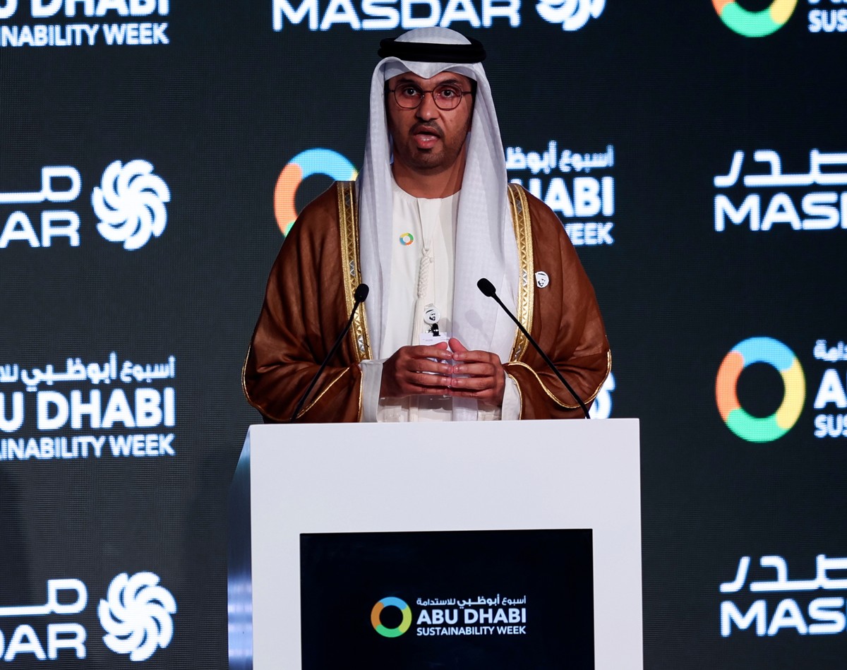 En janvier dernier, à la semaine de la durabilité d'Abu Dhabi.