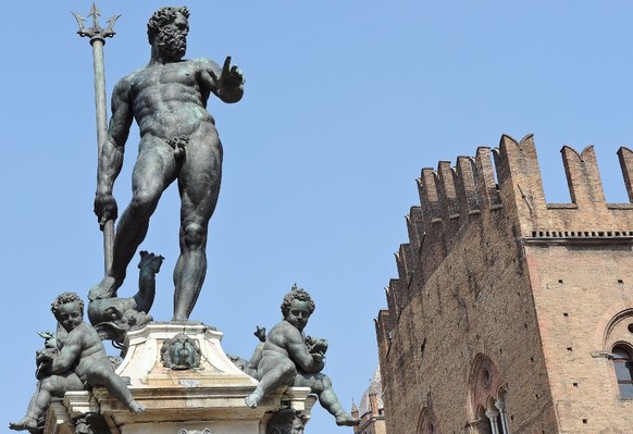 A view of the Fountain of Neptune, in Bologna on March 25, 2010. The bronze statue of the sea god, called by the people &quot; Il Gigante &quot; (The Giant) is 3.20 meters high and weighs 22 tons. AFP ...