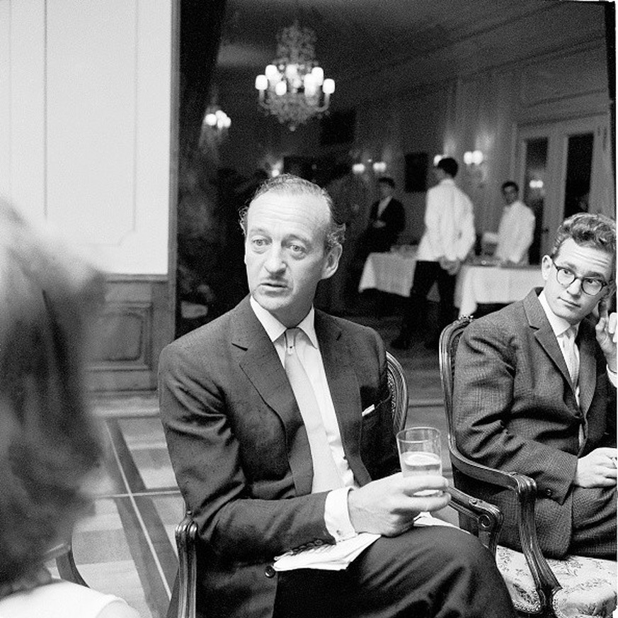 David Niven in the Grand Hotel Dolder in Zurich, 1961 (Photo by Walter Rutishauser/RDB/ullstein bild via Getty Images)