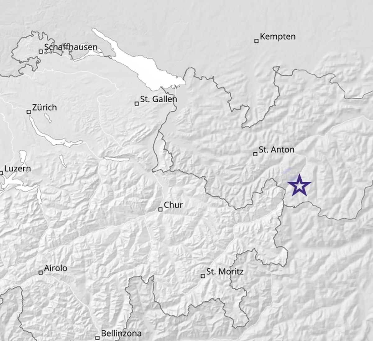 Ein Erdbeben im Tirol (Ö) ist am Dienstagmittag bis ins Unterengadin spürbar gewesen.