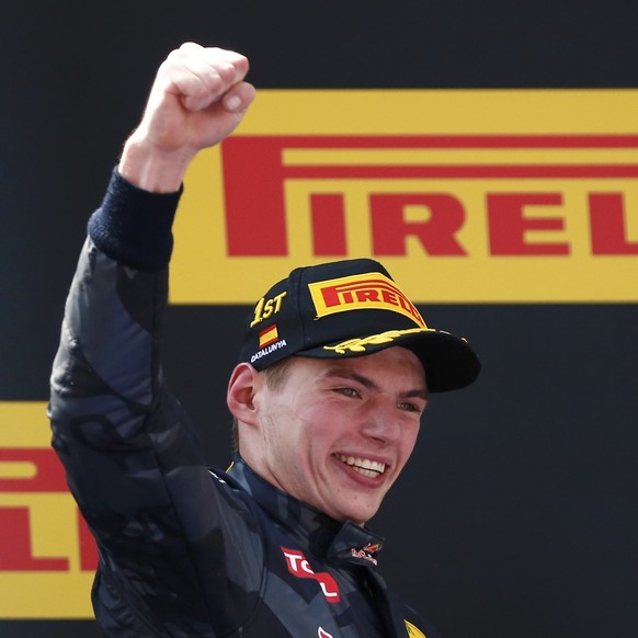 Der erste Podestplatz ist gleich ein Sieg: Max Verstappen.