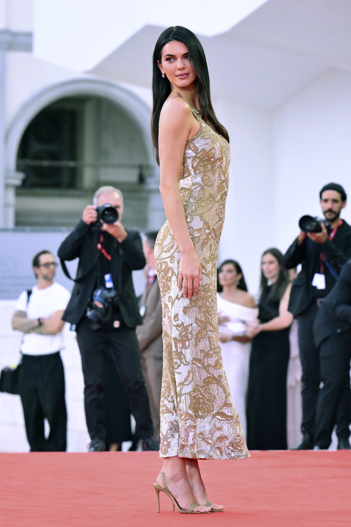 epa13209727 US model Kendall Jenner arrives for the premiere of 'Wild Horse Nine' at the 83rd annual Venice International Film Festival, in Venice, Italy, 03 September 2026. The movie is pre ...