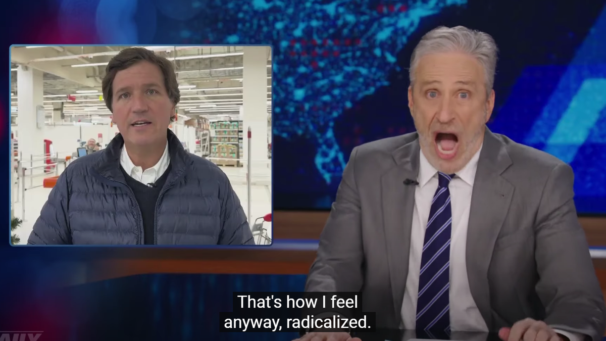 Jon Stewart completely eliminated Tucker Carlson