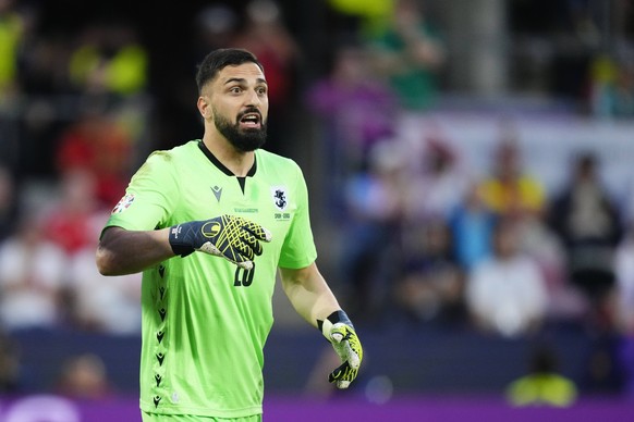 Spain v Georgia: Round of 16 - UEFA EURO, EM, Europameisterschaft,Fussball 2024 Giorgi Mamardashvili goalkeeper of Georgia and Valencia CF during the UEFA EURO 2024 round of 16 match between Spain and ...